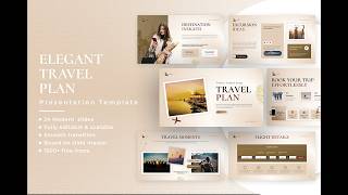 Elegant Travel Plan Presentation Template | Stylish Trip Planning Slides