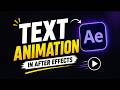 Text Animation In A After Effect | After Effect me Text Animation kaise karen |