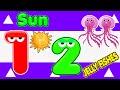 123 Learn Number Names for Kids | Count Numbers | Counting Numbers From 1 To 10 | 12345 | Bairnpedia