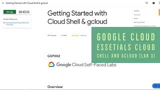 Getting started with cloud shell & gcloud | google cloud essentials lab 3 | qwiklabs