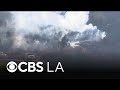 Firefighters continue making progress on Sandy and Bain fires burning in Southern California