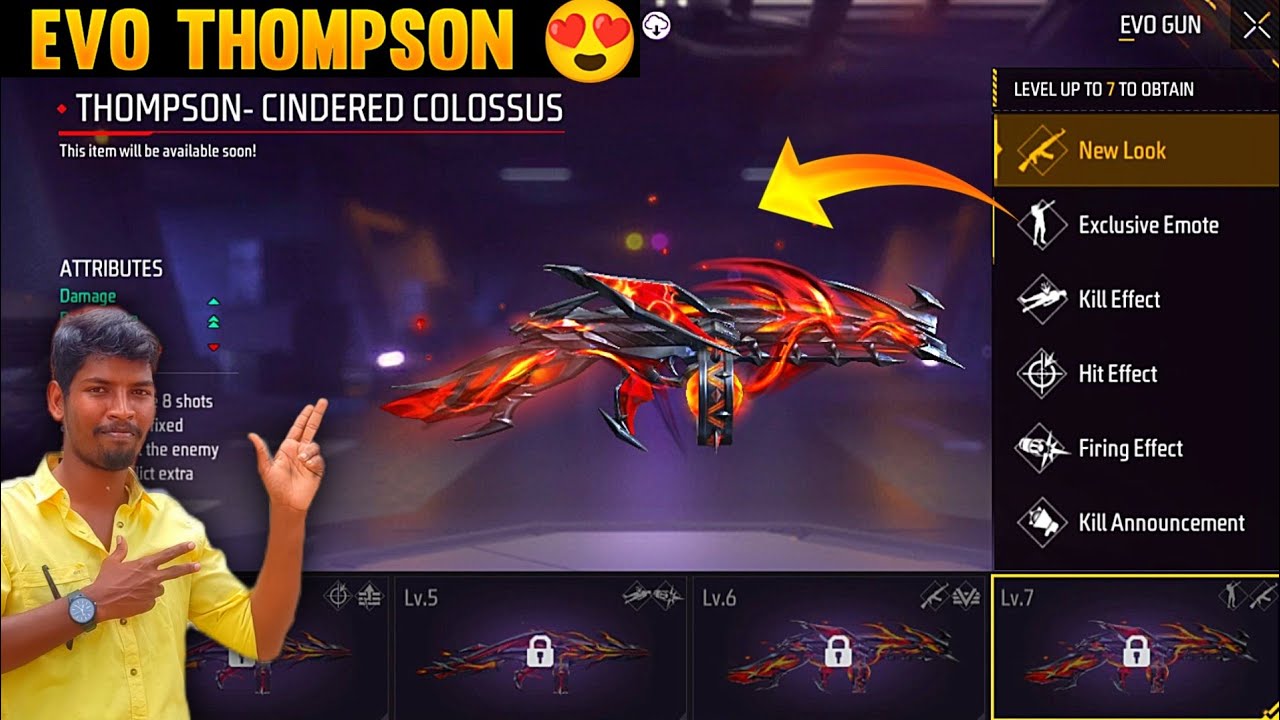 Evo Thompson 😍 Freefire New Evo Gun 🇮🇳 Freefire Next Evo Gun Freefire
