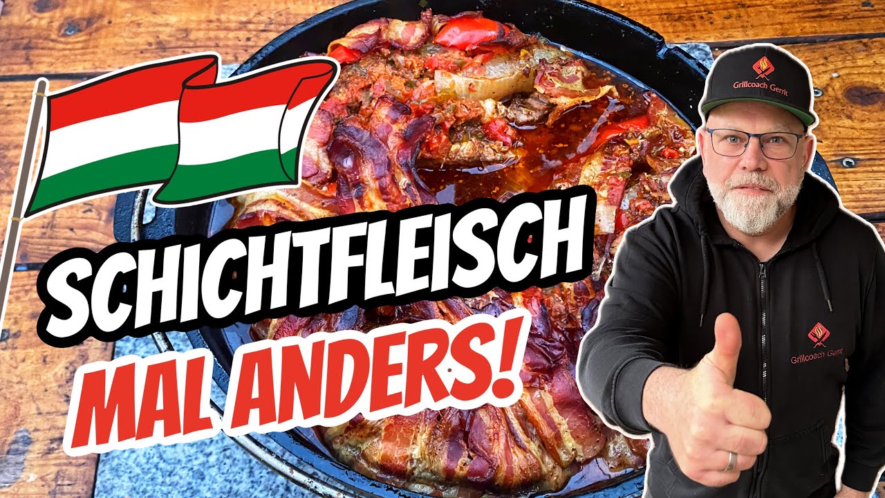 Schichtfleisch im Schaschlik Style aus dem Dutch Oven