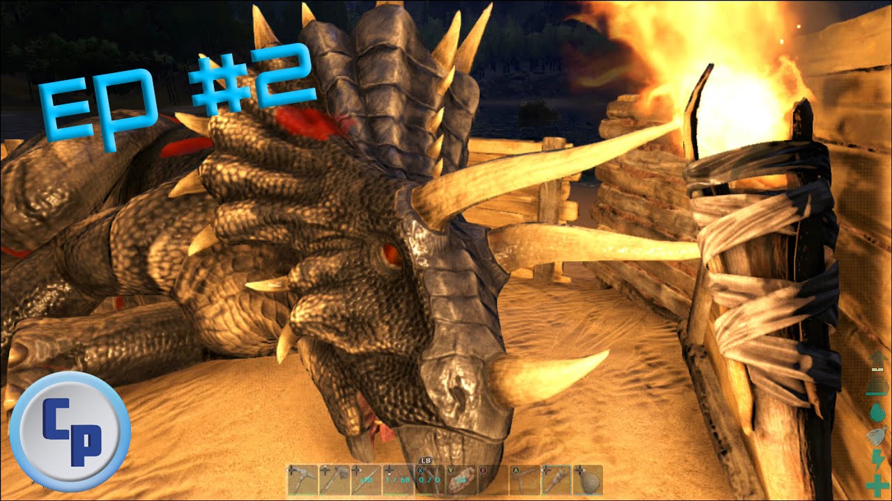 Building and Taming!- Ark Survival Evolved Lets Play EP 2 - YouTube