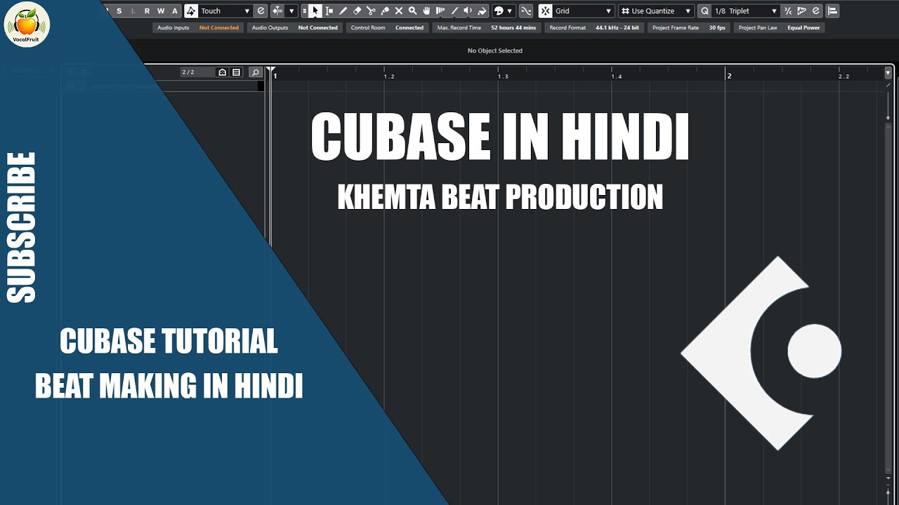 Khemta Beat Making in Cubase | Khemta Beat Production in Hindi | Cubase Beat Making | Vocal Fruit