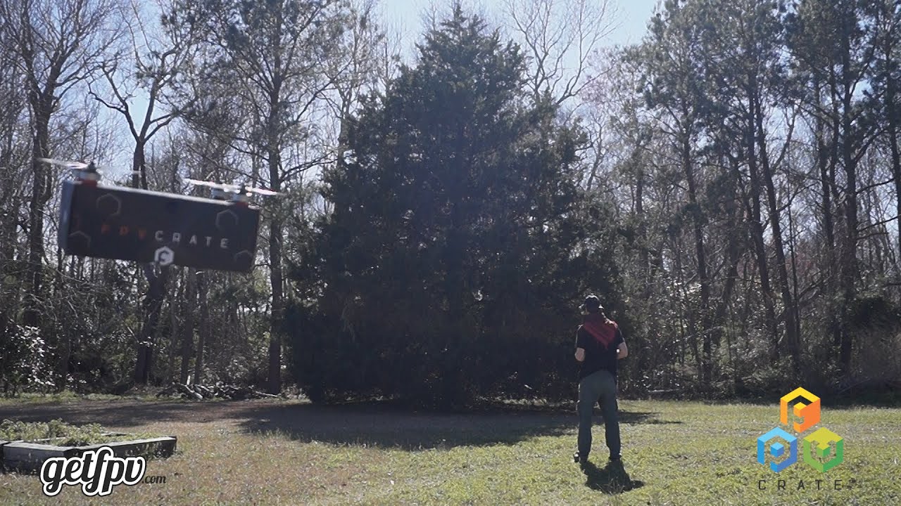 FPVCrate - The Flying Crate - Box Made Into a Flying Drone!!!