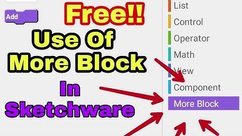 Use of more block in sketchware | Sketchware tutorial