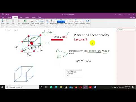 lecture 5 planer and linear density (كثافة المستويات والمتجهات  )