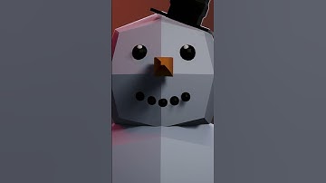 SNOWMAN IN BLENDER #shorts