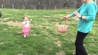 Ava Hunting for Easter Eggs