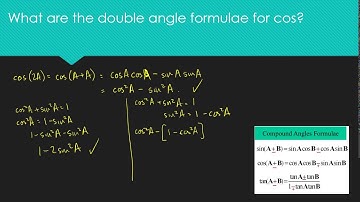 Year 13 Pure maths: chapter 7: lesson 4: The double angle formulae