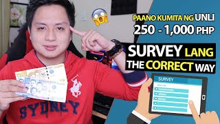 Paano kumita online ng Unli 250 to 1,000 pesos? The Correct Way to Complete Online Surveys (EASY!)