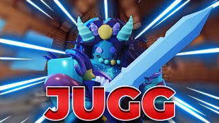 DESTROYING as a MOBILE JUGG with SHEILA! (Roblox Bedwars)