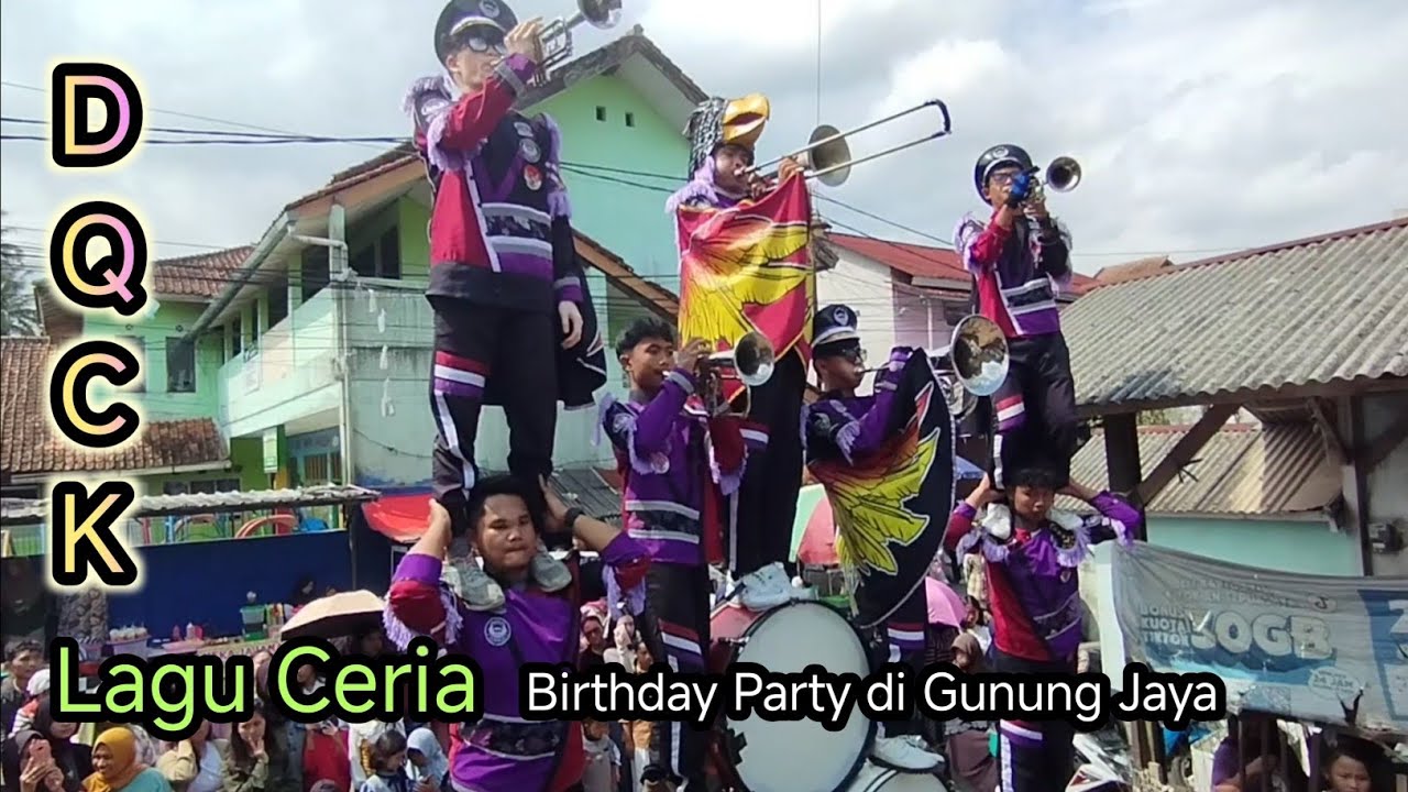 Atraksi Drumband DQCK dengan irama Ceria Emang Dasar || Birthday Party di Gunung Jaya