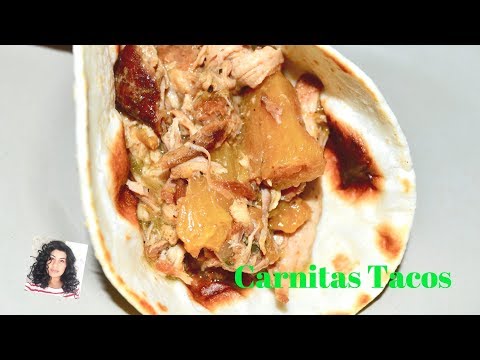 Slow Cooker Pork Carnitas Recipe | Carnitas Tacos | Pineapple Mango Pico de Gallo