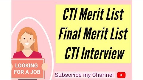 Cti final merit list cti interview cti jobs college Teaching Internee jobs updates daily cti portal 