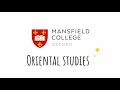 Oriental Studies at Mansfield College