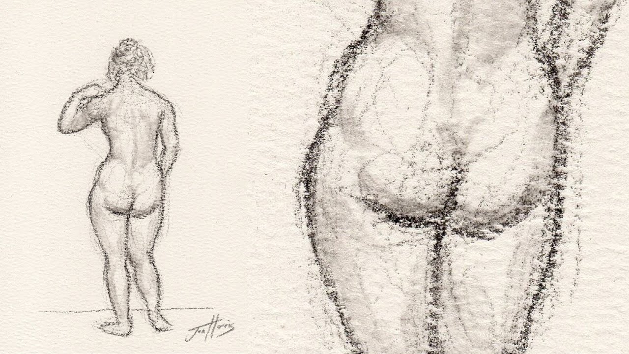 How to Draw a Minimal Vintage Nude Figure