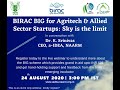 Webinar on birac big for agritech  allied sector startups sky is the limit