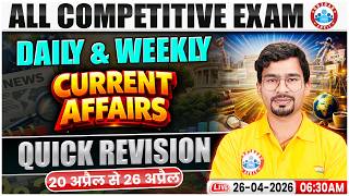 Current Affairs Weekly | 20 To 26 Apr Weekly Current Affairs 2026 for Bank Exams | Current Affairs