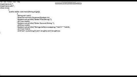 JAVA PROGRAM TO SWAP TWO STRINGS