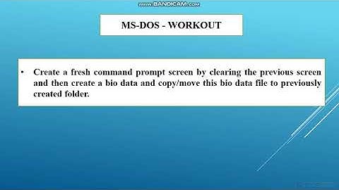 MS-DOS - Part - 3 - Command - COPY CON, CLS, COPY