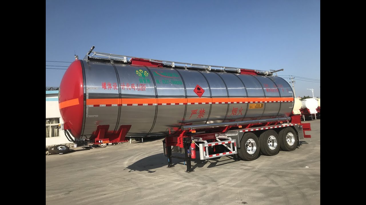 stainless steel liquid tanker trailer