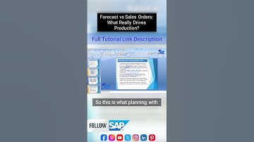 Forecast vs Sales Orders | What is SAP PP Demand Management | #SAP Tutorial For Free Courses | #ERP
