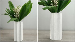 Оригинальная ваза для цветов из простых материалов своими руками