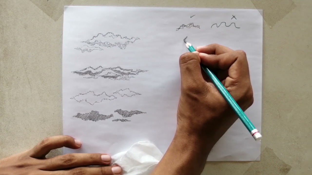 Tutorial Como Dibujar Nubes Parte 1 Youtube