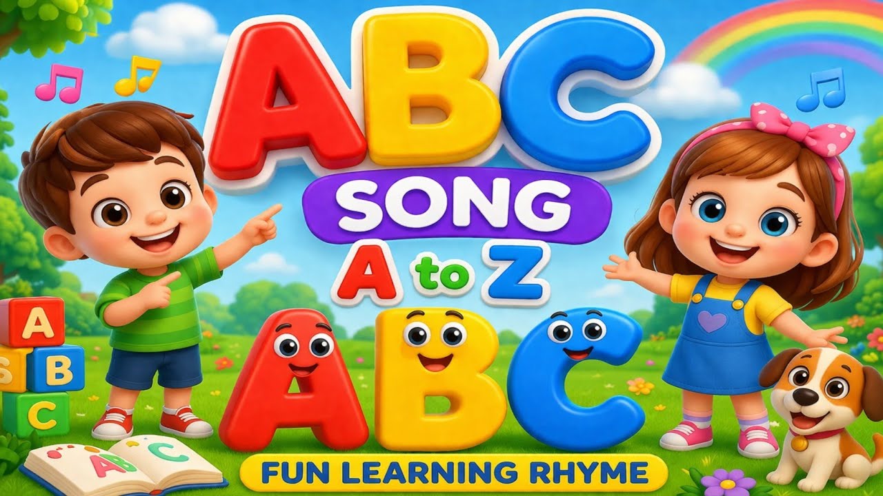 ABC Song | Learn Alphabet A to Z | Fun English Nursery Rhyme for Kids ...