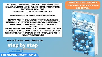 Two cards are drawn at random from a pack of cards with replacement ...CH 2.1 problem 4 explained