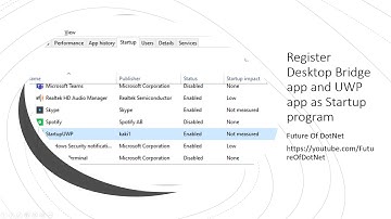 Register Desktop Bridge app and UWP app as Startup program
