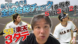 【8/10~8/13全試合総チェック】ヤクルト山田ついに復帰！7連敗中の西武に『山川と森が不調でも明るい材料はある』3連戦のGOODプレー・BADプレーをお伝えします！