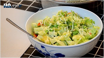 Làm Salad Trộn Cà Chua, Dưa Chuột - Salad Giảm Cân | Hà Cook Làm Salad Táo