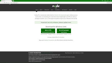 Install nodejs on Windows 10