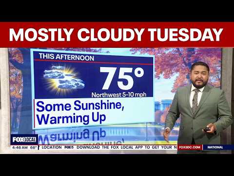 DC weather: Mostly cloudy with highs near 74 degrees