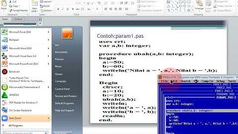 PEMROGRAMAN DASAR PASCAL PARAMETER