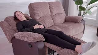 Postana Jumbo Cord 2 and 3 Seater Manual Recliner Sofa | Furniture Online