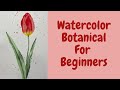 Watercolor Botanical Painting Real Time Tutorial - Watercolor Painting For Beginners