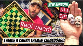 I made a chessboard with ACTUAL WEED 😳 + BDB mask mold and grow room reset - mars hydro - S14 EP01