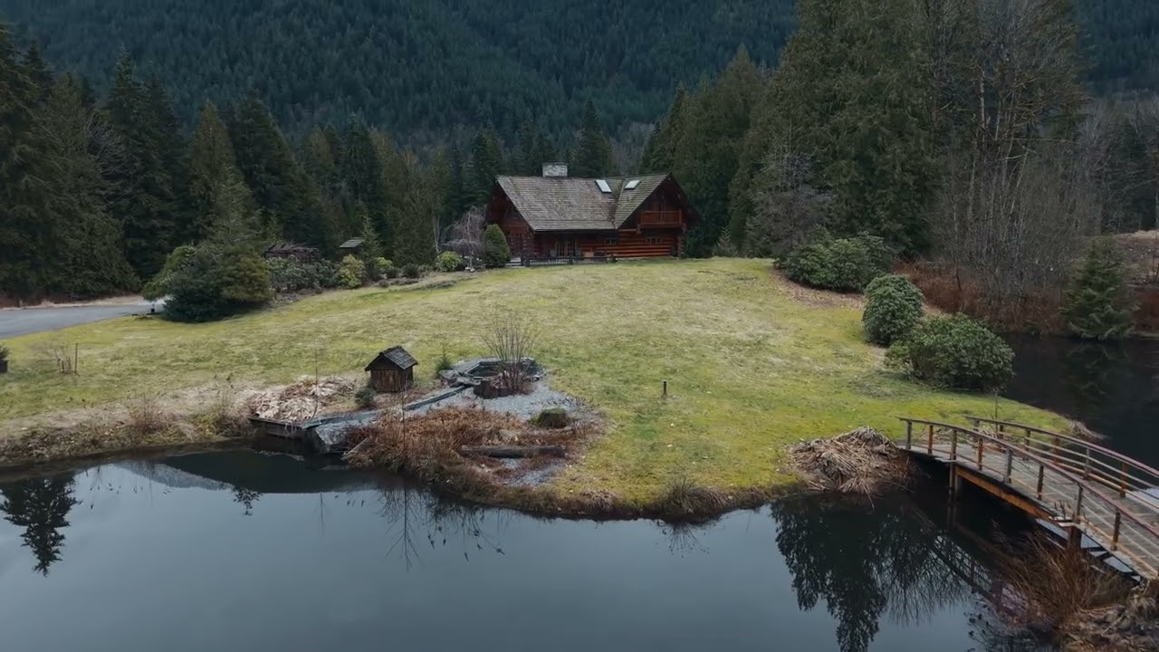 Mountain Sky Estate, special event & wedding venue, pond, bridge, gardens Miracle Valley, Mission BC