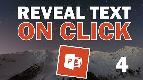 PowerPoint Animation | How To Reveal Text On Click #4
