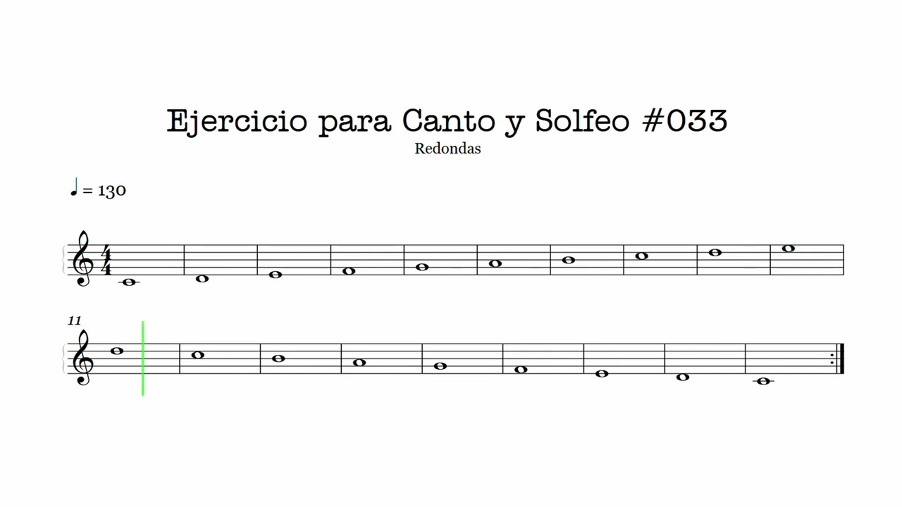 🎶🎤 Ejercicio de Canto y Solfeo #0033 ⚡(Rápido) – Afinación y Solfeo 🎼🎵