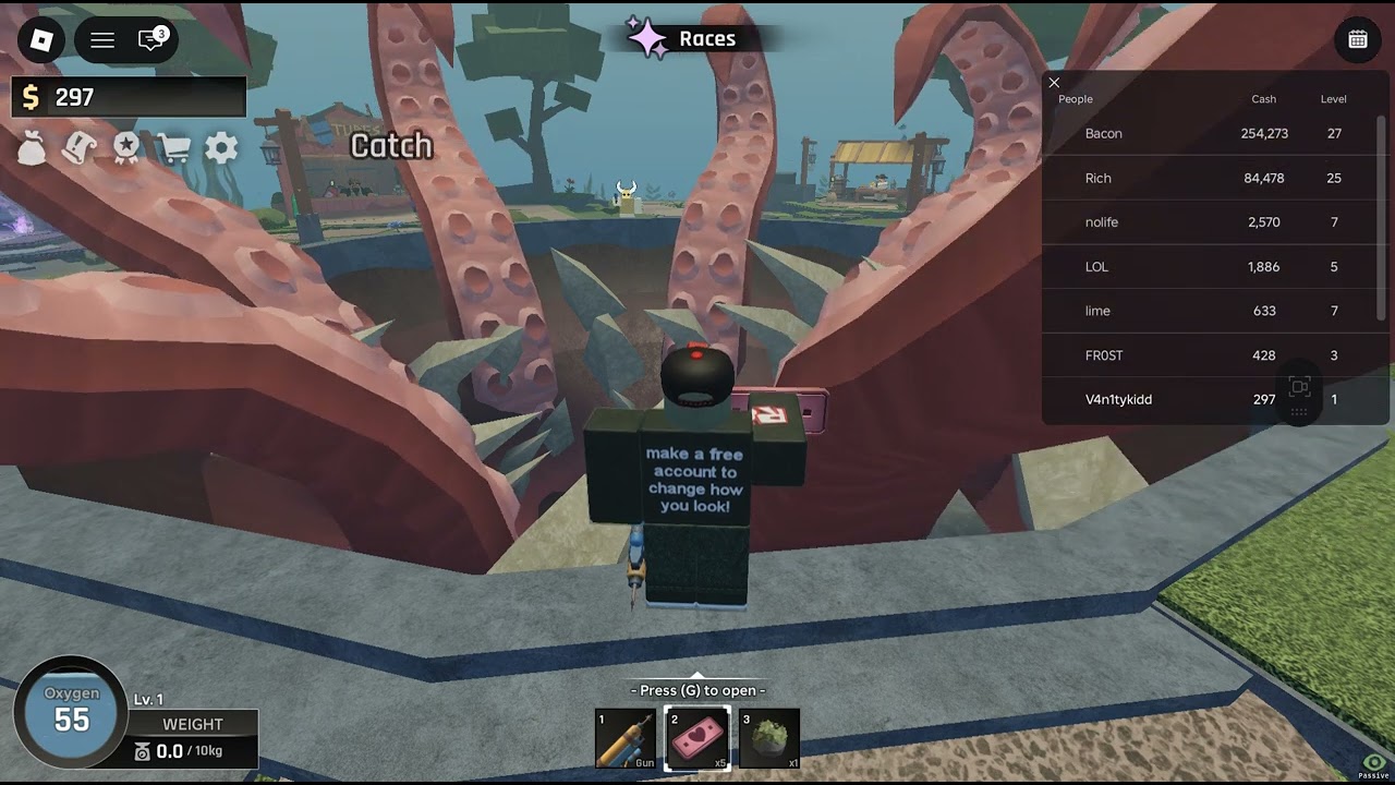 Playing Roblox Abyss