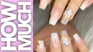 How Much - Tapered Square Ombre Transformation - Acrylic Nails