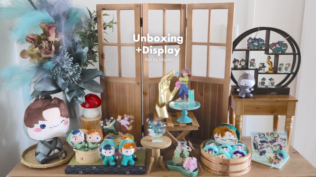 【開封&ディスプレイ】でっかいダンボールが届いたぞ〜！忍たまグッズをいっぱい開封してかわいく飾る🎶