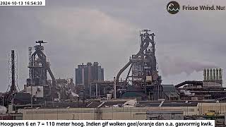 Preview of stream Tata Steel - Velsen Noord - vanuit Wijk aan Zee Kooks 2  - LIVE Webcam (HD) 