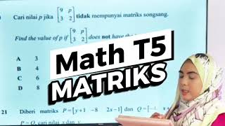 Matematik Kertas 1 | Percubaan SPM 2024 Terengganu | Matriks