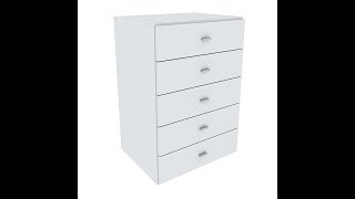 CAJONERA BLANCA 5 CAJONES - C.ECO5BL 360º